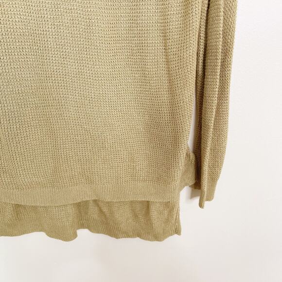 Closet Space Womens Large L Tan Keyhole Neck Lightweight Sweater Made in USA - Picture 4 of 7